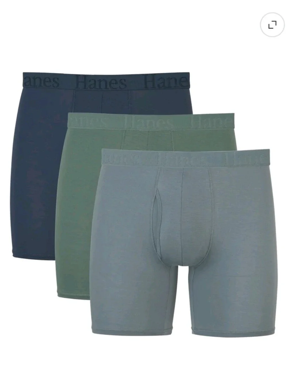 Hanes Supersoft Boxer Briefs Pack - Blue and Gray Size 2XL (44-46)